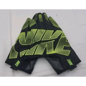 NIKE MEN'S LUNATIC TRAINING GLOVES BLACK / NEON‎ YELLOW FOOTBALL CROSS-TRAINING